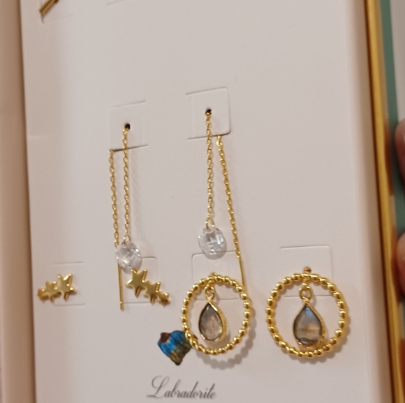 5 PAIRS OF INTERCHANGEABLE EARRINGS BY LUNA NORTE - Picture 9 of 12